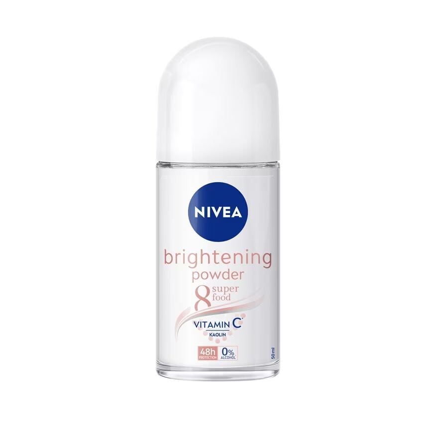 Nivea Осветляющая пудра Roll On 8 Super Food 50 мл. โรลออน ระงับกลิ่นกาย, White
Nivea Осветляющая пудра Roll On 8 Super Food 50 мл. โรลออน ระงับกลิ่นกาย, White
