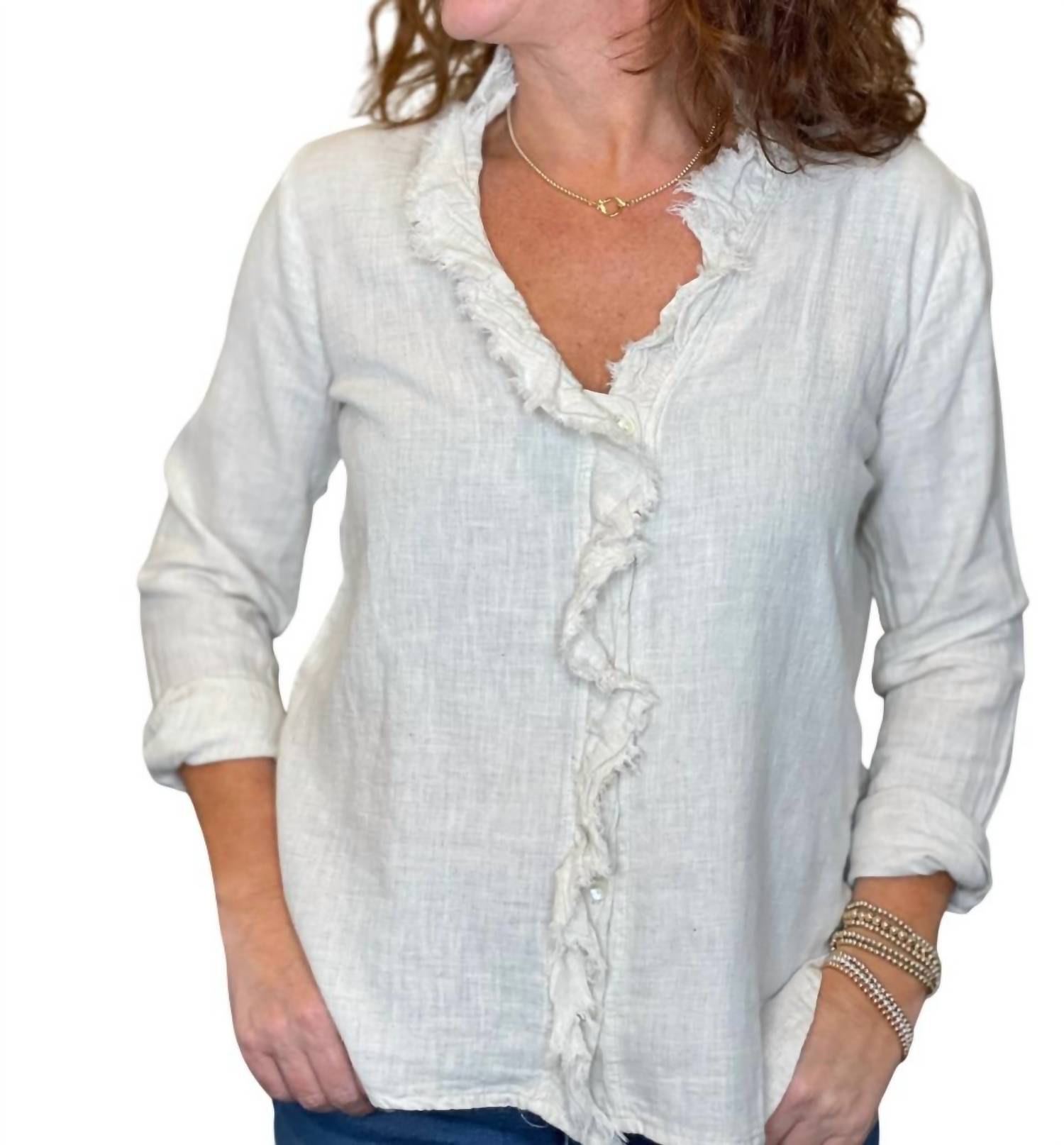 Блуза Everly Ruffle в натуральном цвете Dylan, цвет natural 
Блуза Everly Ruffle в натуральном цвете Dylan, цвет natural