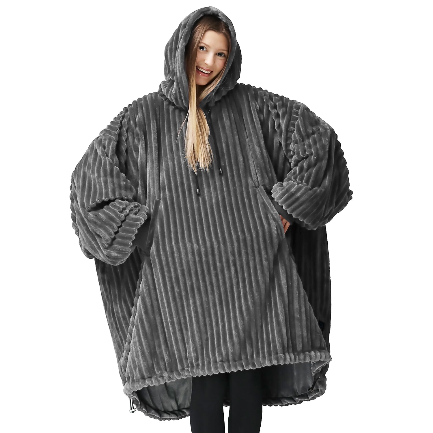 Толстовка Nestl Wearable Blanket, большое одеяло с капюшоном, один размер подходит всем, двусторонняя плюшевая микрофибра, серый цвет, цвет Gray/Gray
Толстовка Nestl Wearable Blanket, большое одеяло с капюшоном, один размер подходит всем, двусторонняя плюшевая микрофибра, серый цвет, цвет Gray/Gray