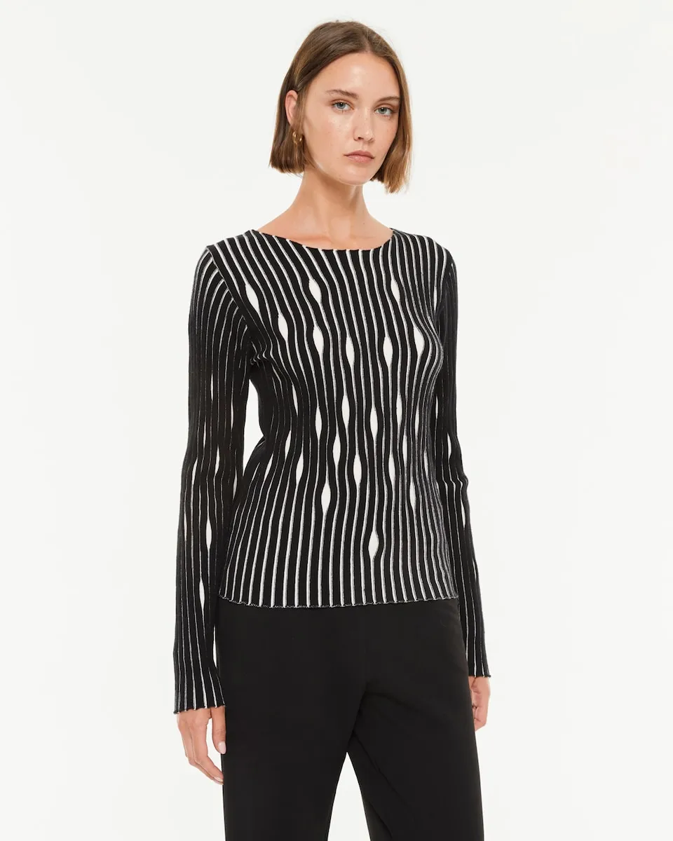 Женский джемпер вязаный с фантазийным двухцветным узором, круглый вырез Paz Torras
Женский джемпер вязаный с фантазийным двухцветным узором, круглый вырез Paz Torras