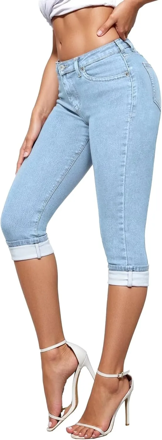 Женские джинсы-капри Stretchy Slim Fit от Hybrid & Company
Женские джинсы-капри Stretchy Slim Fit от Hybrid & Company