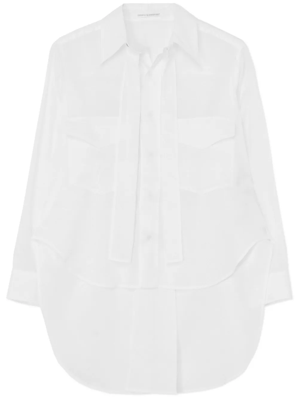 Рубашка с длинными рукавами и завязками Yohji Yamamoto, белый
Рубашка с длинными рукавами и завязками Yohji Yamamoto, белый