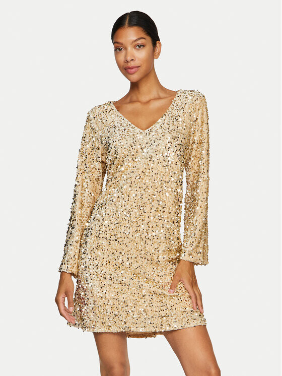 Коктейльное платье стандартного кроя Vila, бежевый
Коктейльное платье стандартного кроя Vila, бежевый