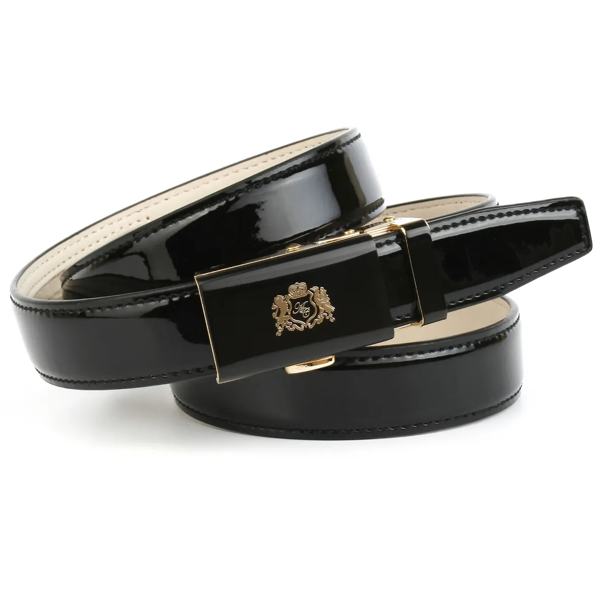 Кожаный ремень Anthoni Crown со стеклянной застежкой золотистого цвета, черный
Кожаный ремень Anthoni Crown со стеклянной застежкой золотистого цвета, черный