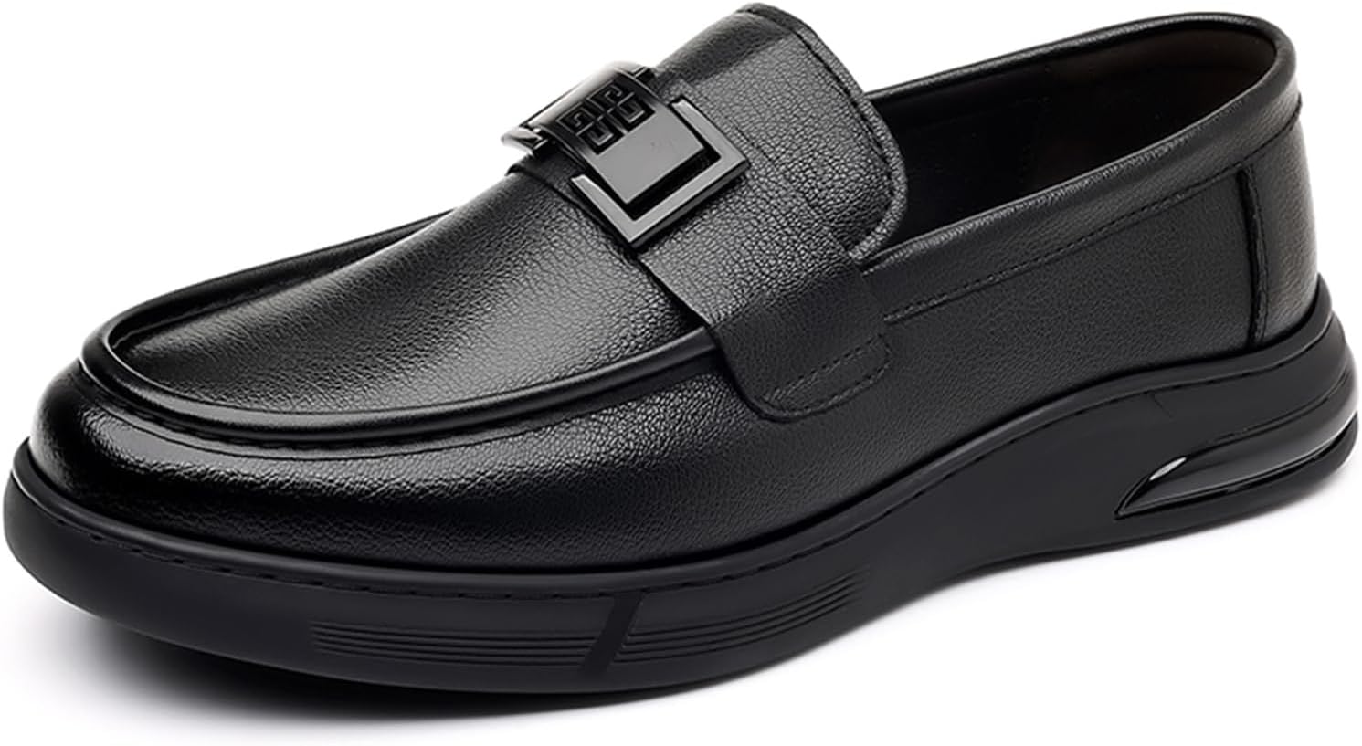 Мужские лоферы на платформе из натуральной кожи с декоративной пряжкой, легкие, гибкая противоскользящая подошва, круглый носок, деловые формальные офисные туфли Tixewsjh, черный
Мужские лоферы на платформе из натуральной кожи с декоративной пряжкой, легкие, гибкая противоскользящая подошва, круглый носок, деловые формальные офисные туфли Tixewsjh, черный