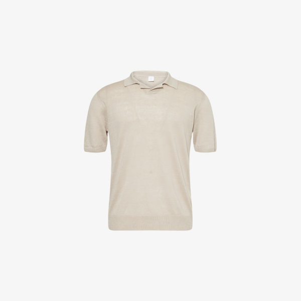 Поло Eleventy из льна классического кроя с воротником-стойкой, желтый
Поло Eleventy из льна классического кроя с воротником-стойкой, желтый