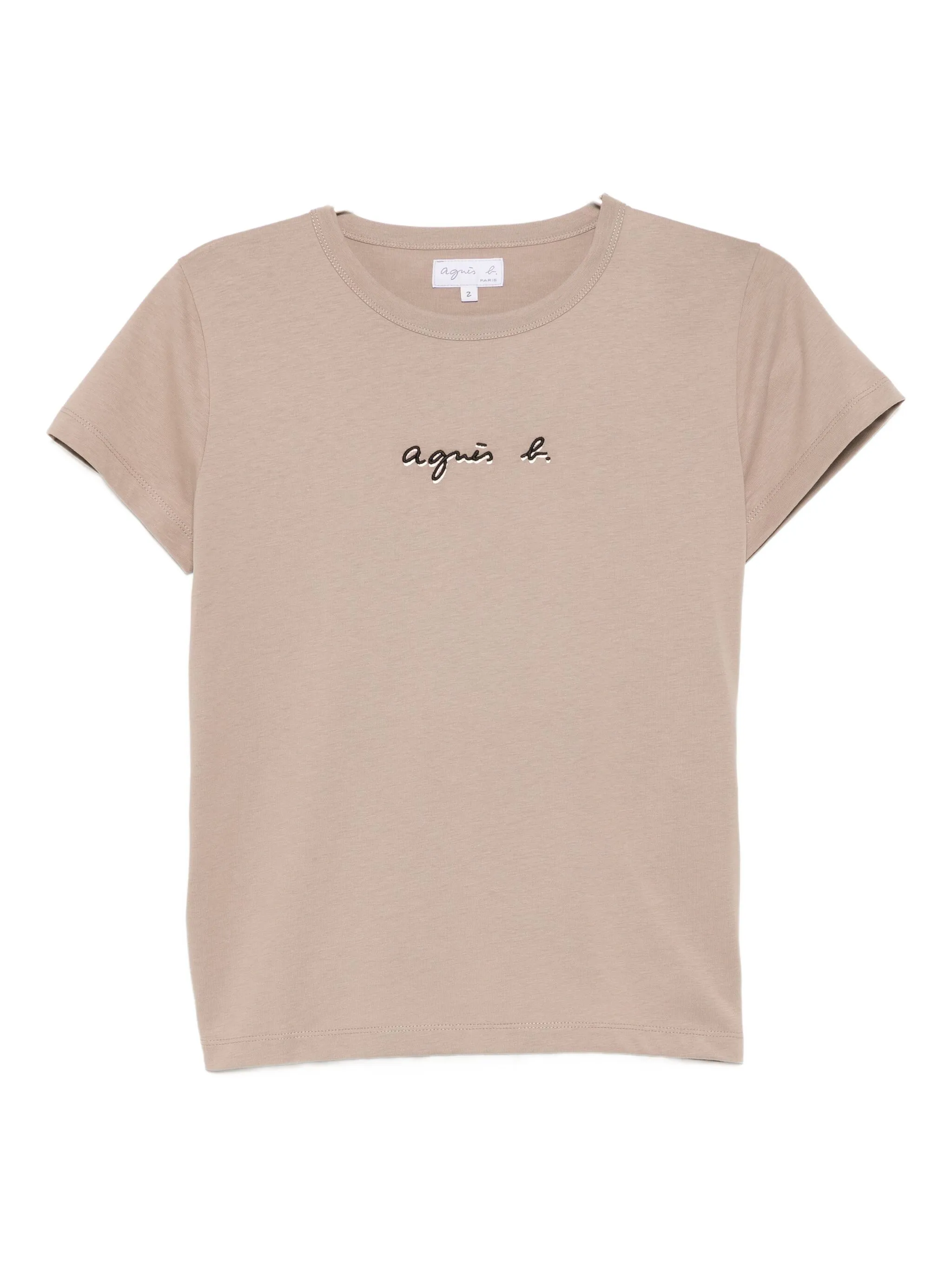 Футболка с вышитым логотипом Agnès B., бежевый
Футболка с вышитым логотипом Agnès B., бежевый