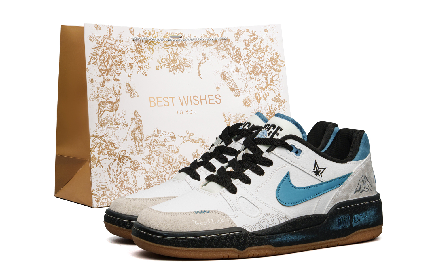 Nike Кроссовки для скейтбординга мужские Full Force с амортизацией и устойчивостью к ударам, низкие, черно-бело-синие
Nike Кроссовки для скейтбординга мужские Full Force с амортизацией и устойчивостью к ударам, низкие, черно-бело-синие