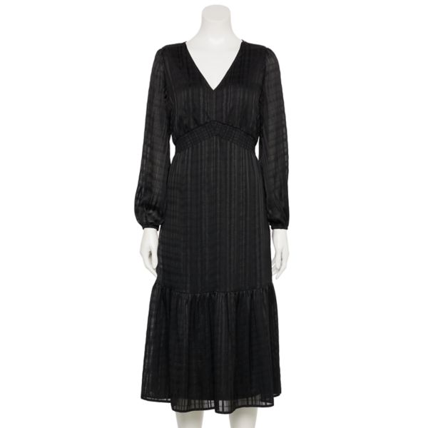 Женское адаптивное платье миди с v-образным вырезом Nine West, черный
Женское адаптивное платье миди с v-образным вырезом Nine West, черный