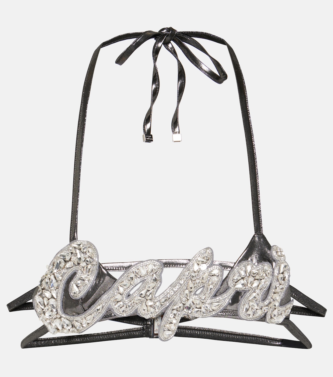 Бюстгальтер-топ Capri, украшенный кристаллами Dolce&Gabbana, серебряный 
Бюстгальтер-топ Capri, украшенный кристаллами Dolce&Gabbana, серебряный