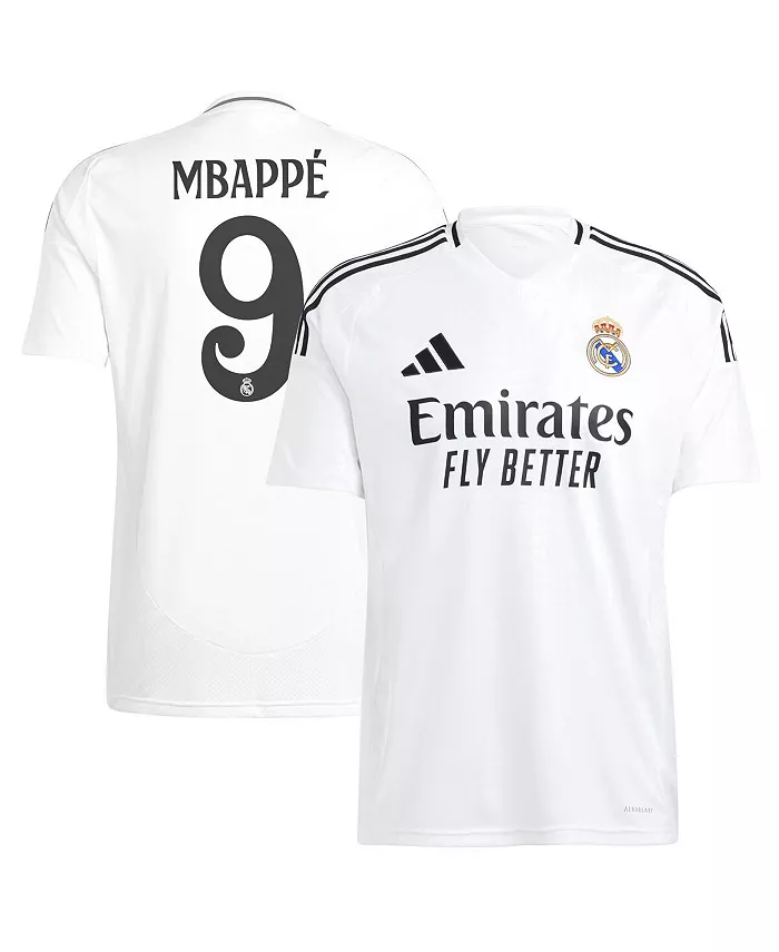 Мужская реплика футболки игрока Kylian Mbappé в белом цвете, домашняя форма Real Madrid 2024/25 adidas
Мужская реплика футболки игрока Kylian Mbappé в белом цвете, домашняя форма Real Madrid 2024/25 adidas