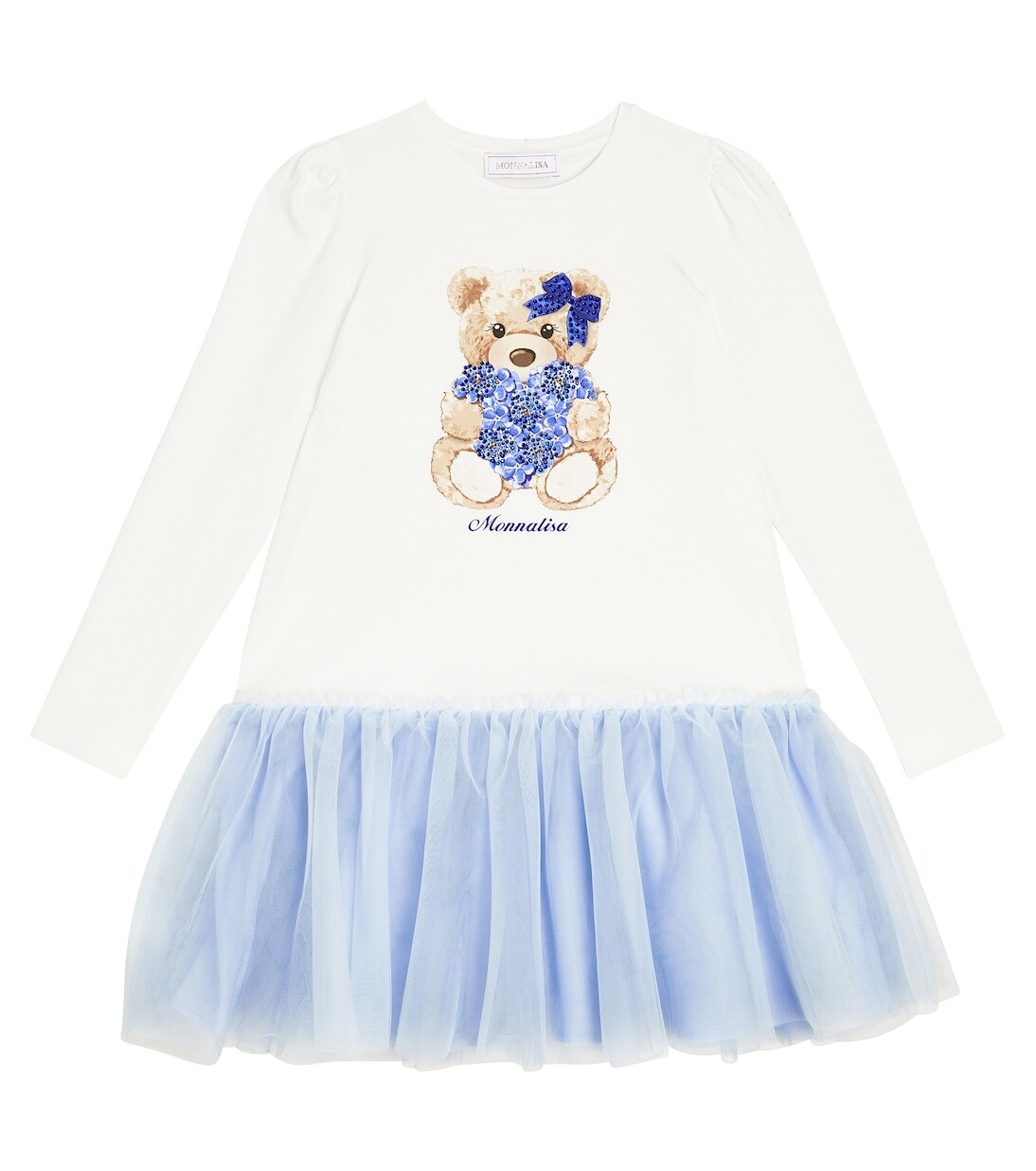 Платье из хлопкового джерси с принтом и тюлевой отделкой Monnalisa, мультиколор
Платье из хлопкового джерси с принтом и тюлевой отделкой Monnalisa, мультиколор