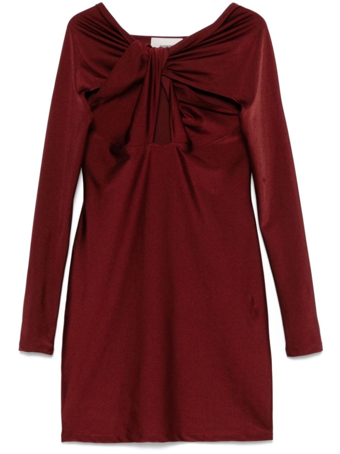 Мини-платье с перекрученным вырезом Coperni, красный 
Мини-платье с перекрученным вырезом Coperni, красный