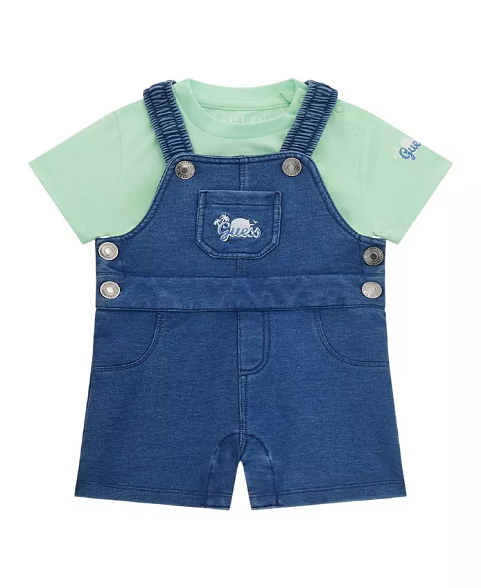 Комплект для мальчиков: футболка и вязаный джинсовый комбинезон (2 предмета) GUESS, зеленый
Комплект для мальчиков: футболка и вязаный джинсовый комбинезон (2 предмета) GUESS, зеленый