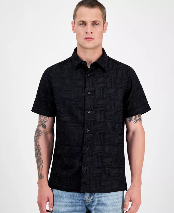 Мужская рубашка Idris с вышитым узором GUESS, черный
Мужская рубашка Idris с вышитым узором GUESS, черный