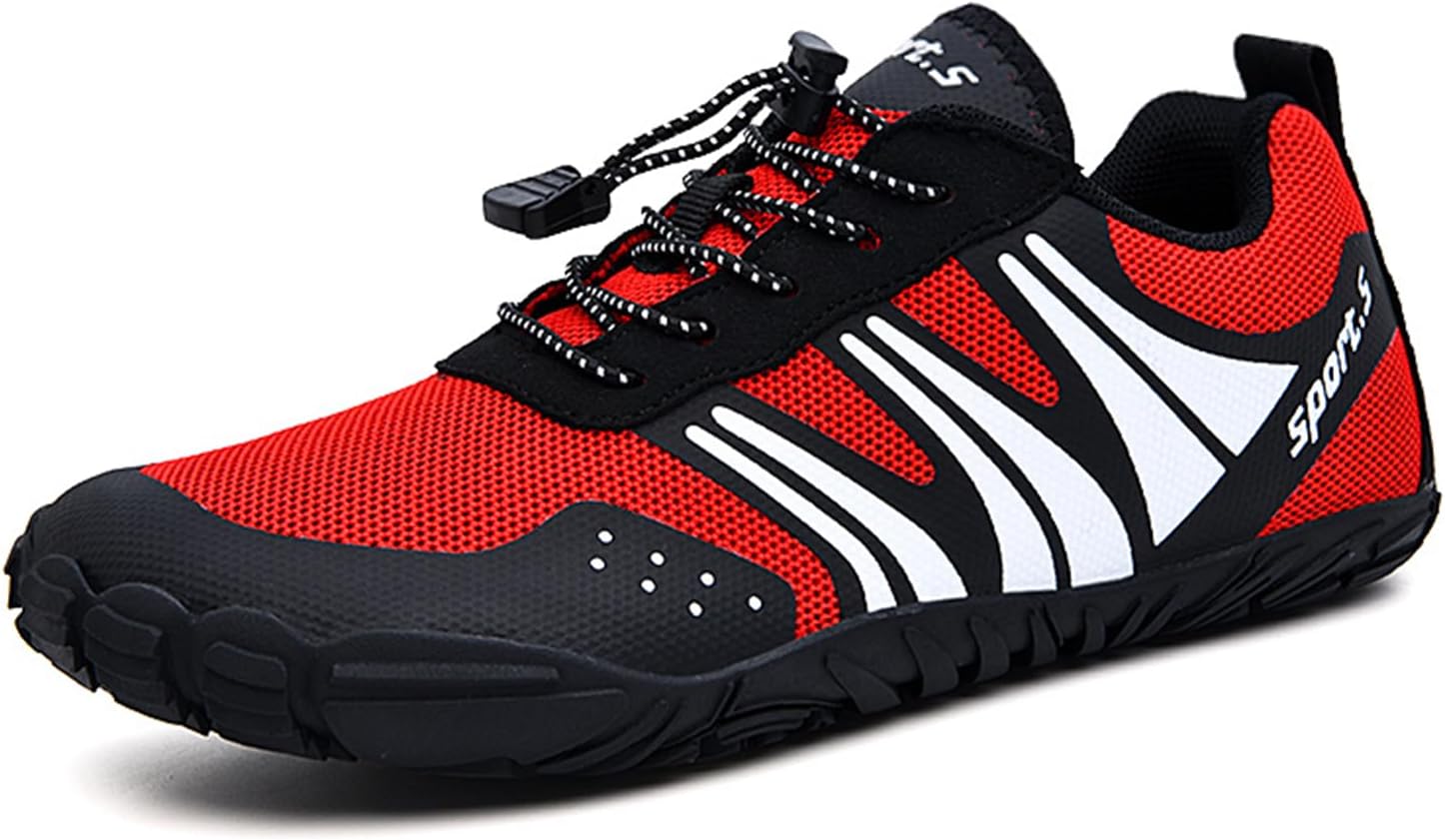 Мужские кроссовки Hike Barefoot Shoes с широким носком, минималистичные, для бега по пересеченной местности, сетчатые спортивные кроссовки с белыми полосами и нескользящей резиновой подошвой Dacnakby
Мужские кроссовки Hike Barefoot Shoes с широким носком, минималистичные, для бега по пересеченной местности, сетчатые спортивные кроссовки с белыми полосами и нескользящей резиновой подошвой Dacnakby