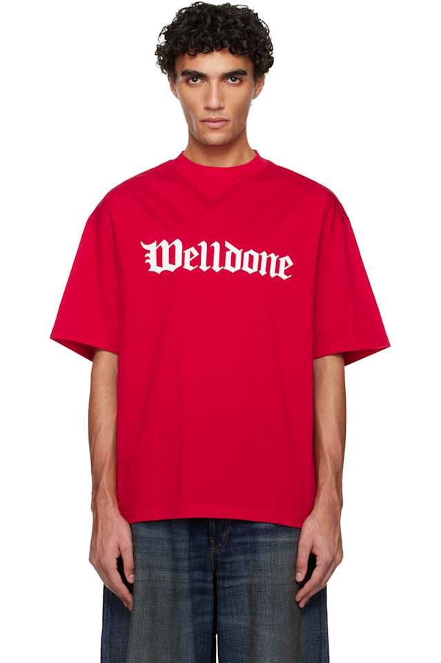 Футболка с готическим логотипом We11Done, красный
Футболка с готическим логотипом We11Done, красный