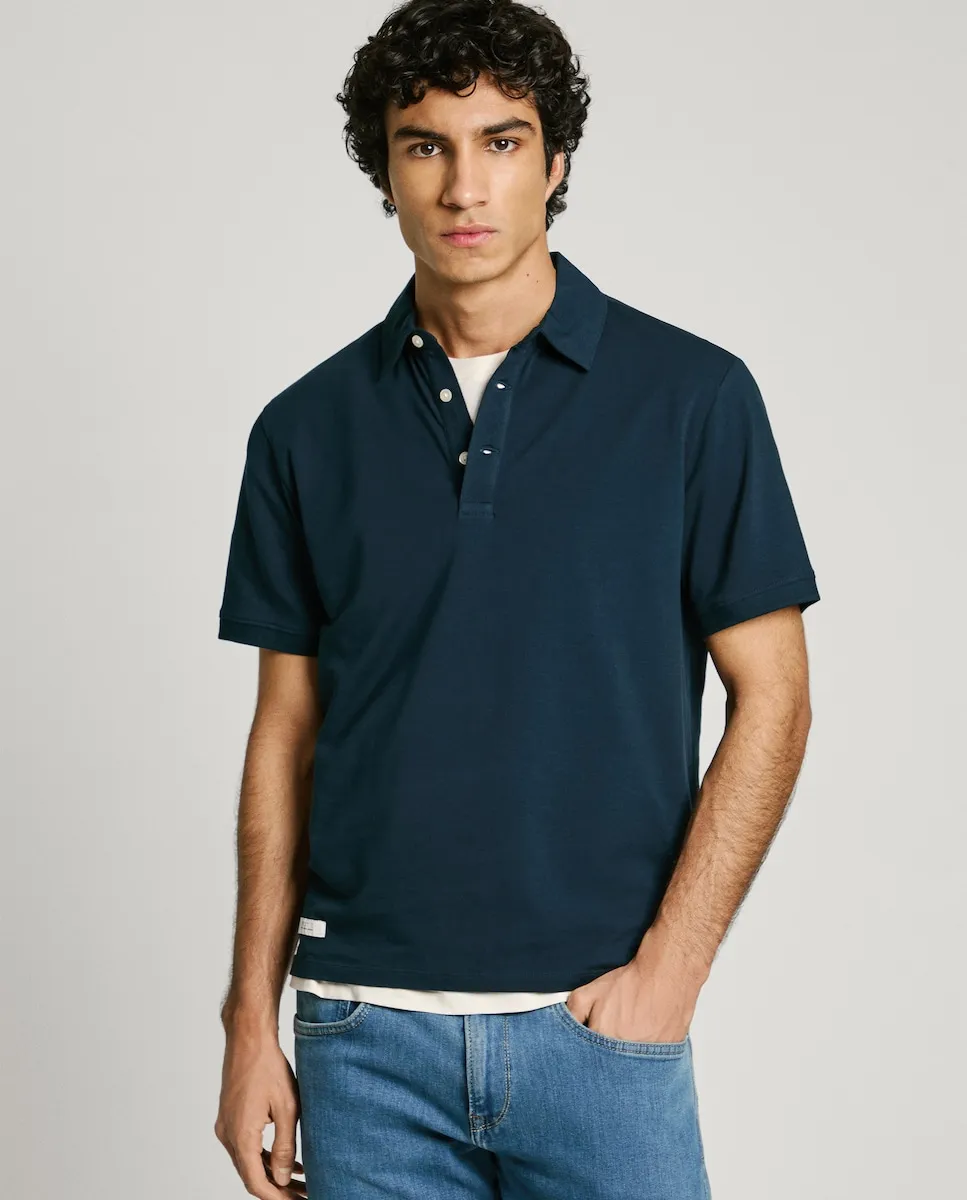 Мужская рубашка-поло с коротким рукавом, облегающая Pepe Jeans, тёмно-синий
Мужская рубашка-поло с коротким рукавом, облегающая Pepe Jeans, тёмно-синий