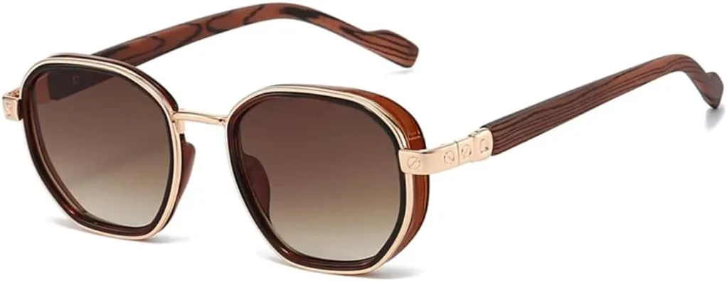 Модные квадратные солнцезащитные очки для женщин, защита от УФ-излучения UV400, ретро-металлические, трендовые, градиентные, мужские UATXTAU, Golden Brown Tea
Модные квадратные солнцезащитные очки для женщин, защита от УФ-излучения UV400, ретро-металлические, трендовые, градиентные, мужские UATXTAU, Golden Brown Tea