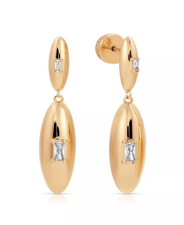 Двойные серьги-подвески в форме овального купола Ettika, gold
Двойные серьги-подвески в форме овального купола Ettika, gold