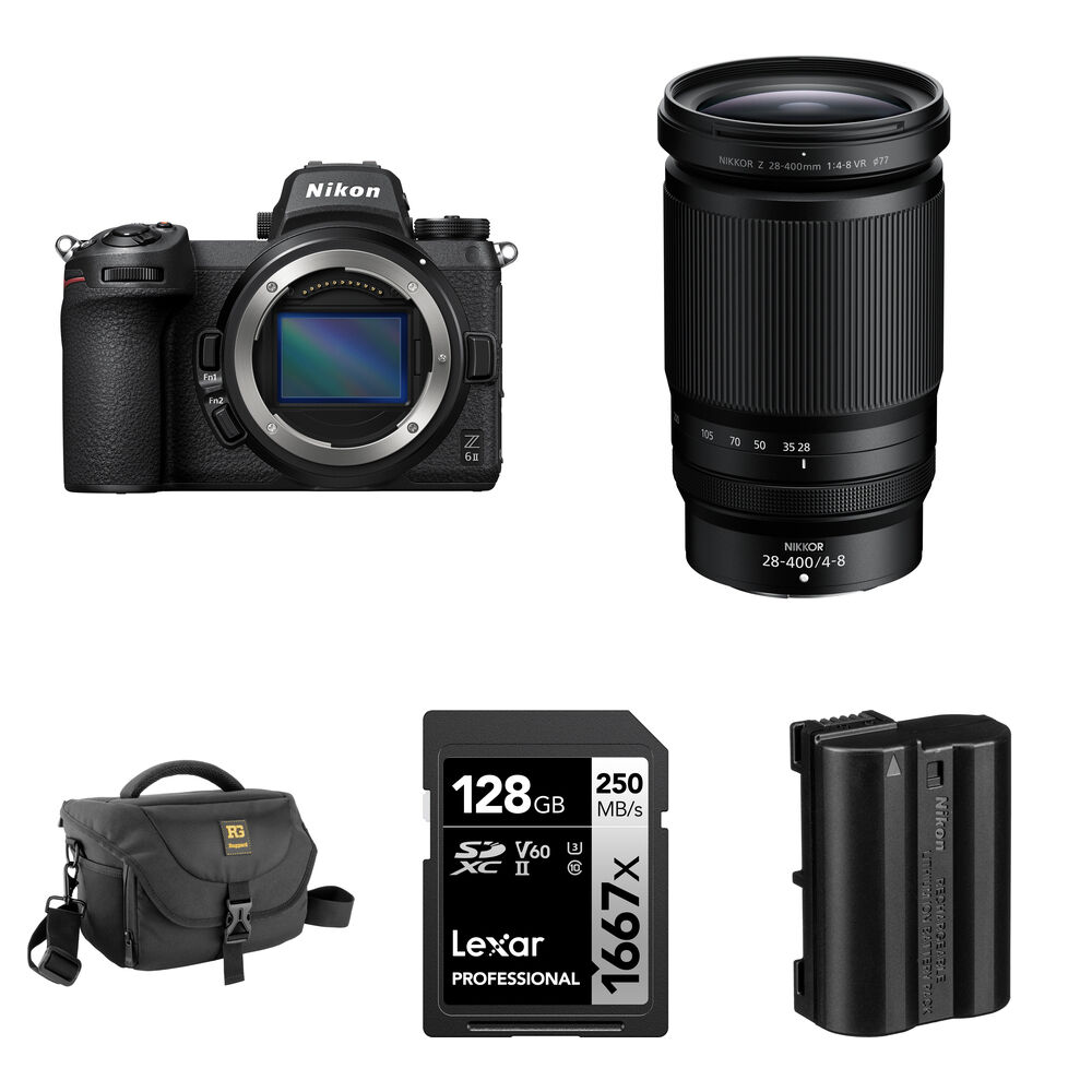 Беззеркальная камера Nikon Z6 II Mirrorless Camera with 28-400mm f/4-8 Lens and
Беззеркальная камера Nikon Z6 II Mirrorless Camera with 28-400mm f/4-8 Lens and