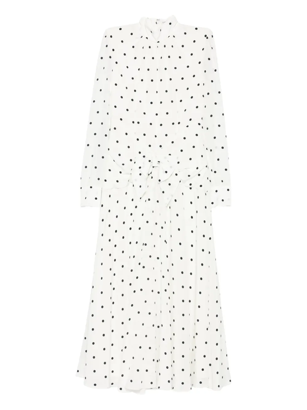 Платье в горох с поясом Alessandra Rich, белый
Платье в горох с поясом Alessandra Rich, белый