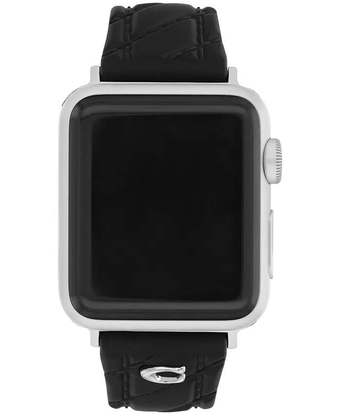 Женский стеганый черный силиконовый ремешок для Apple Watch 38mm, 40mm, 41mm COACH
Женский стеганый черный силиконовый ремешок для Apple Watch 38mm, 40mm, 41mm COACH