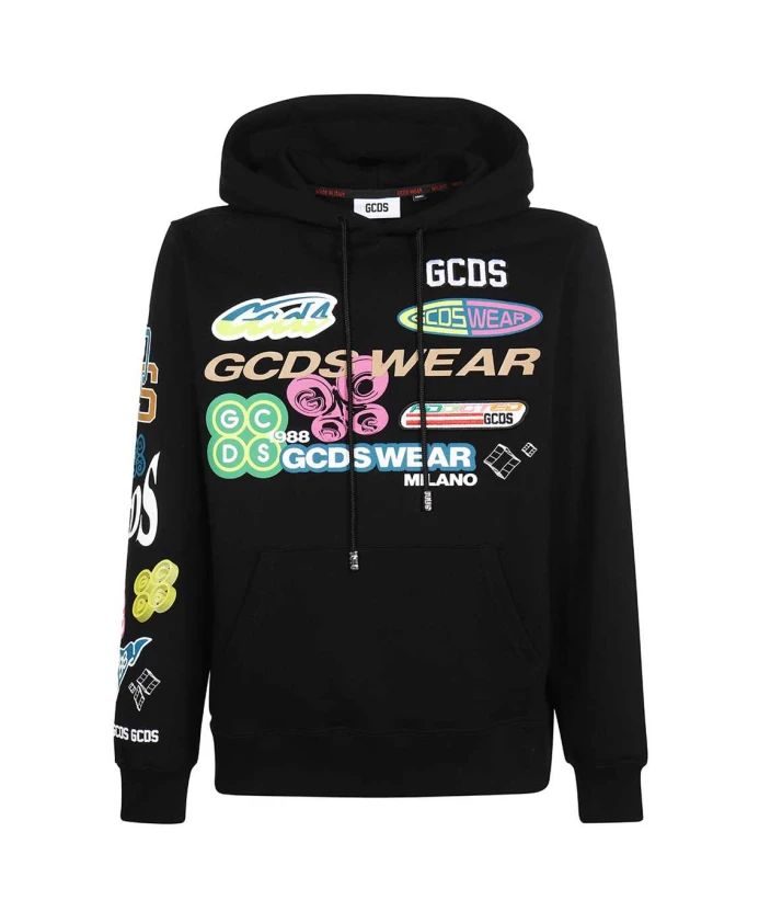 Хлопковая толстовка с принтом логотипа Gcds, черный
Хлопковая толстовка с принтом логотипа Gcds, черный
