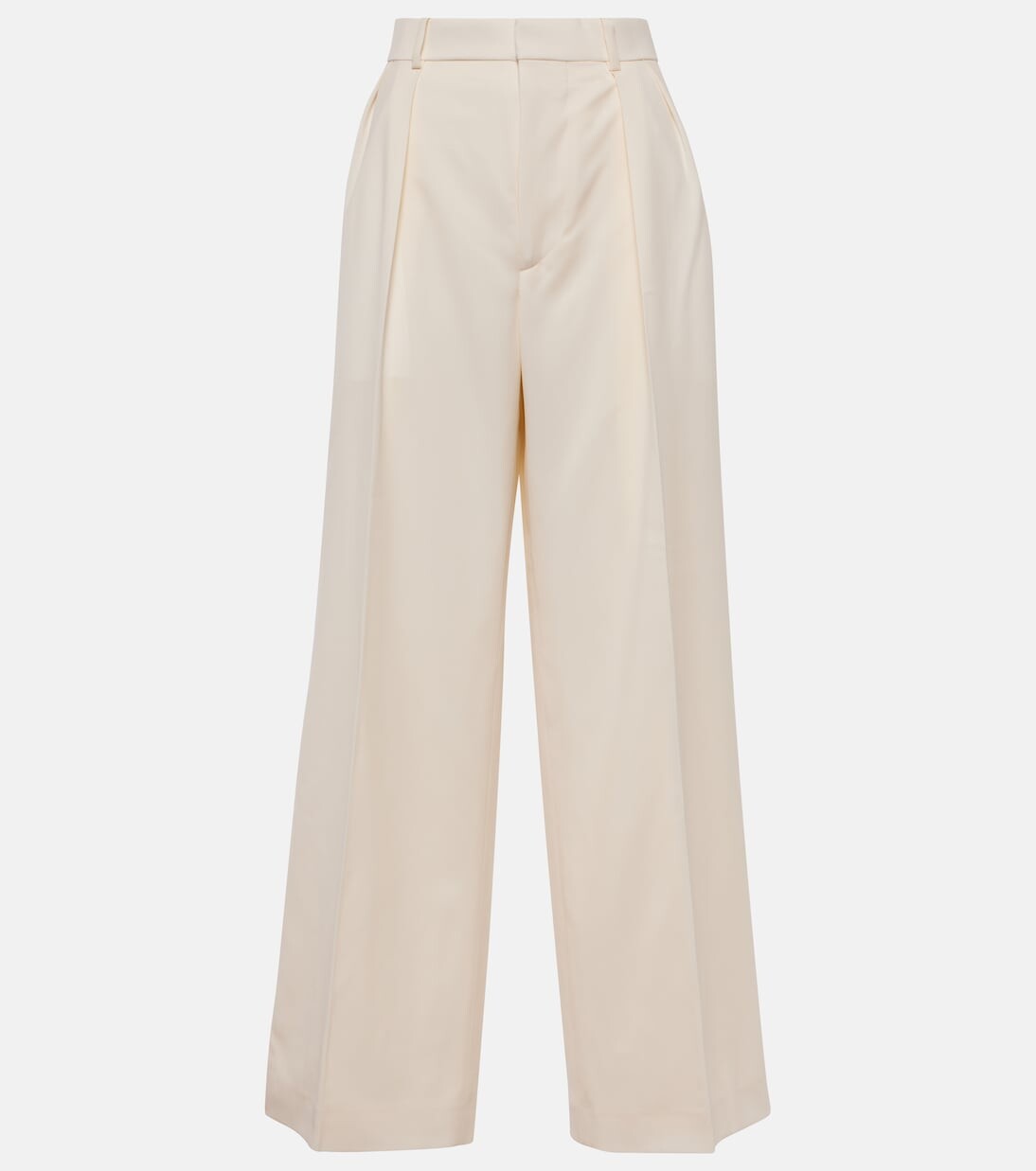 Широкие брюки из шерсти с высокой посадкой Wardrobe.Nyc, белый
Широкие брюки из шерсти с высокой посадкой Wardrobe.Nyc, белый