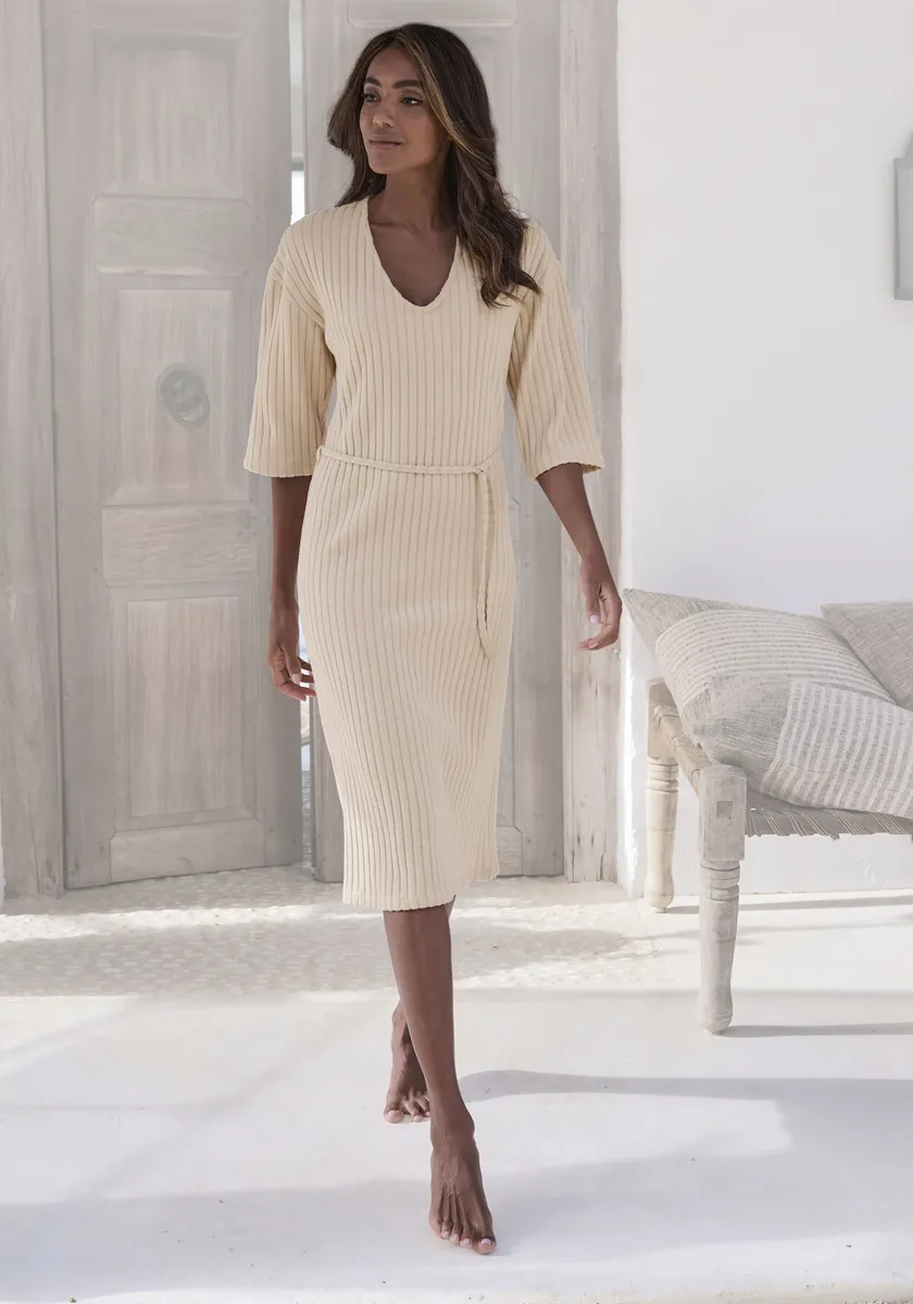 LASCANA спортивное платье "платье в рубчик, платье для отдыха", с широкими рукавами и поясом, одежда для дома, цвет Sand-Melange
LASCANA спортивное платье "платье в рубчик, платье для отдыха", с широкими рукавами и поясом, одежда для дома, цвет Sand-Melange