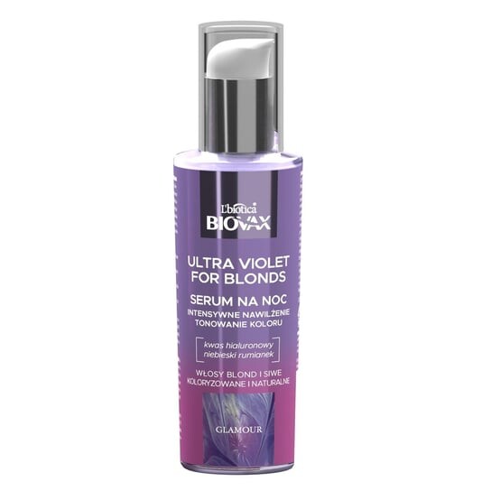 Ночная сыворотка, интенсивное увлажнение и тонирование цвета для светлых и седых волос, 100 мл L'BIOTICA, Biovax Ultra Violet for Blonds, LBIOTICA / BIOVAX
Ночная сыворотка, интенсивное увлажнение и тонирование цвета для светлых и седых волос, 100 мл L'BIOTICA, Biovax Ultra Violet for Blonds, LBIOTICA / BIOVAX
