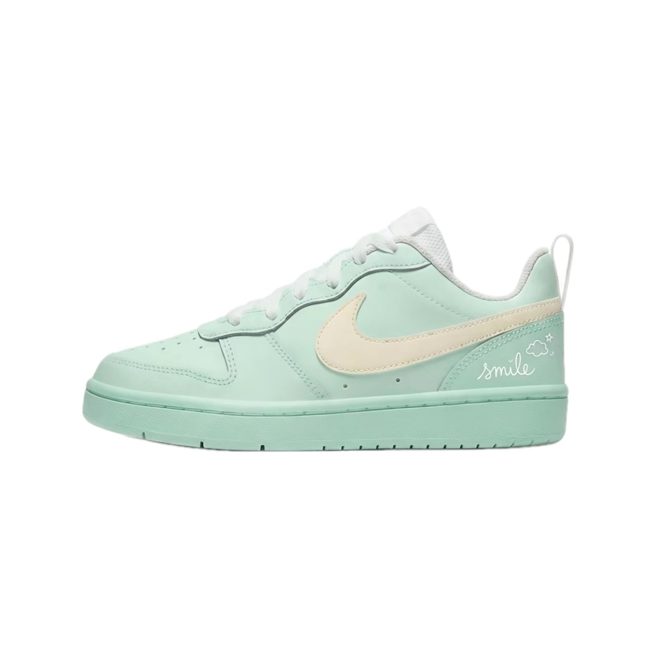 Nike Кроссовки для скейтбординга low top, Court Borough 2, Green Grape Smile, кожа, устойчивые к истиранию и скольжению, Macaron
Nike Кроссовки для скейтбординга low top, Court Borough 2, Green Grape Smile, кожа, устойчивые к истиранию и скольжению, Macaron