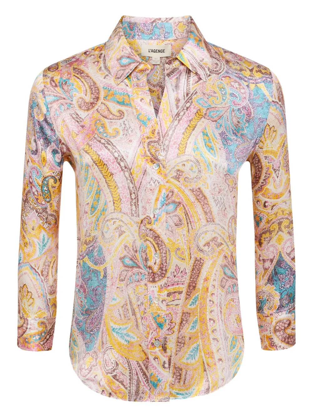 Рубашка с рукавами три четверти и принтом пейсли L'Agence, нейтральный
Рубашка с рукавами три четверти и принтом пейсли L'Agence, нейтральный