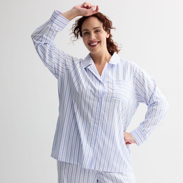 Рубашка для сна "бойфренд" больших размеров из тканого материала Sonoma Goods For Life, цвет blue white stripe
Рубашка для сна "бойфренд" больших размеров из тканого материала Sonoma Goods For Life, цвет blue white stripe