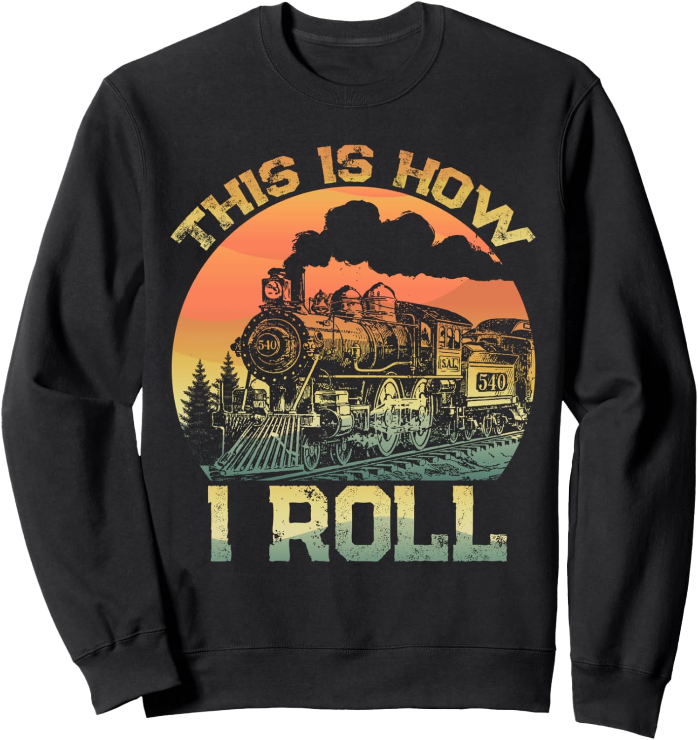 Футболка с надписью This Is How I Roll Train Vintage Locomotive Steam Train, черная
Футболка с надписью This Is How I Roll Train Vintage Locomotive Steam Train, черная
