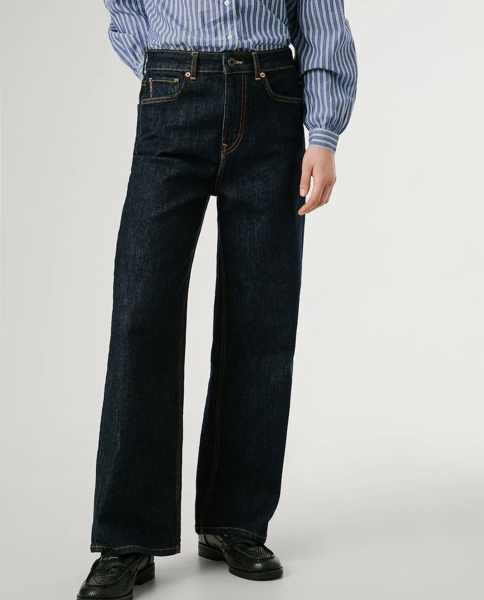 Женские прямые джинсы с высокой посадкой и укороченными штанинами Pepe Jeans, синий
Женские прямые джинсы с высокой посадкой и укороченными штанинами Pepe Jeans, синий