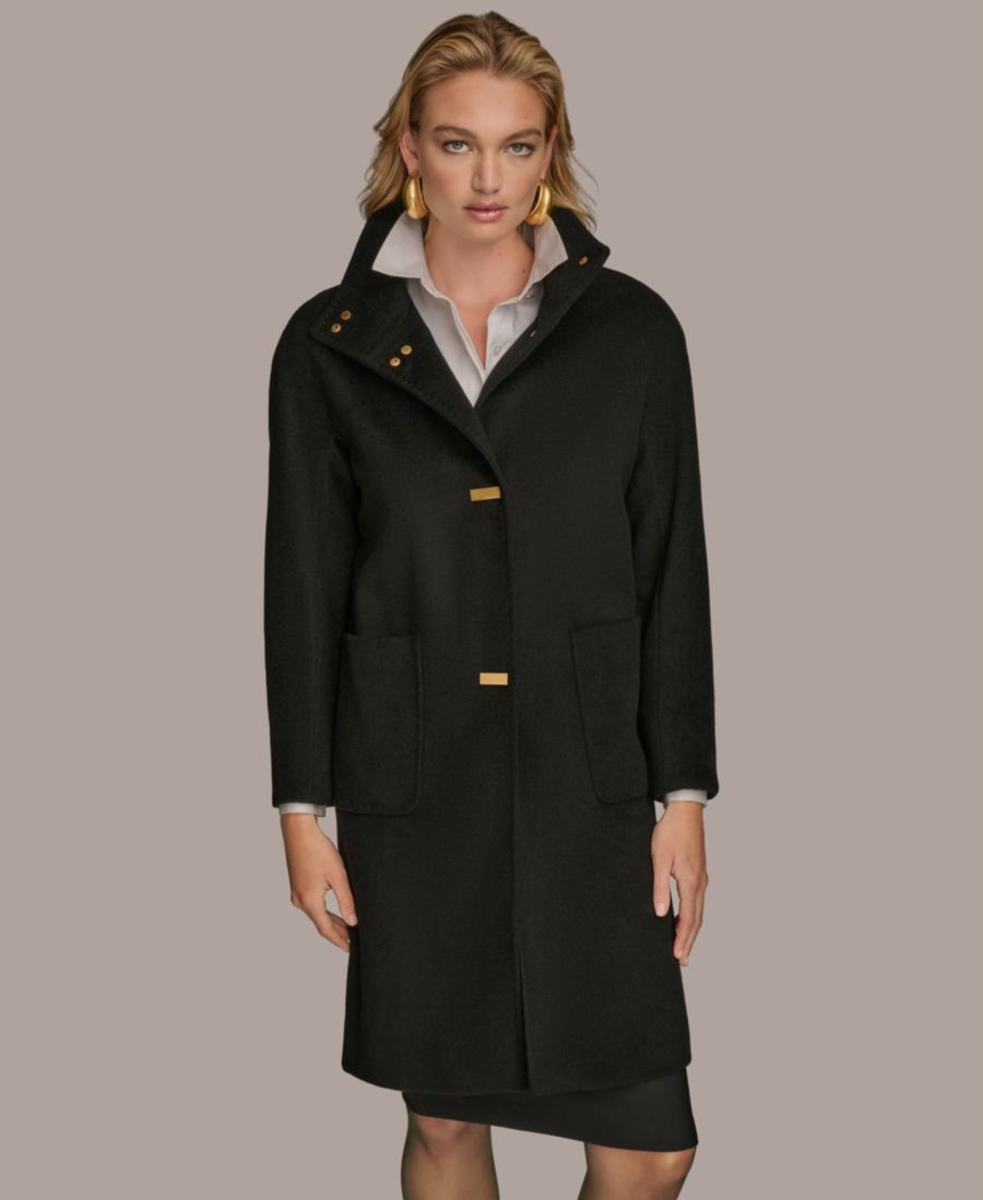 Женское однобортное пальто со стоячим воротником Donna Karan New York, Ebony
Женское однобортное пальто со стоячим воротником Donna Karan New York, Ebony