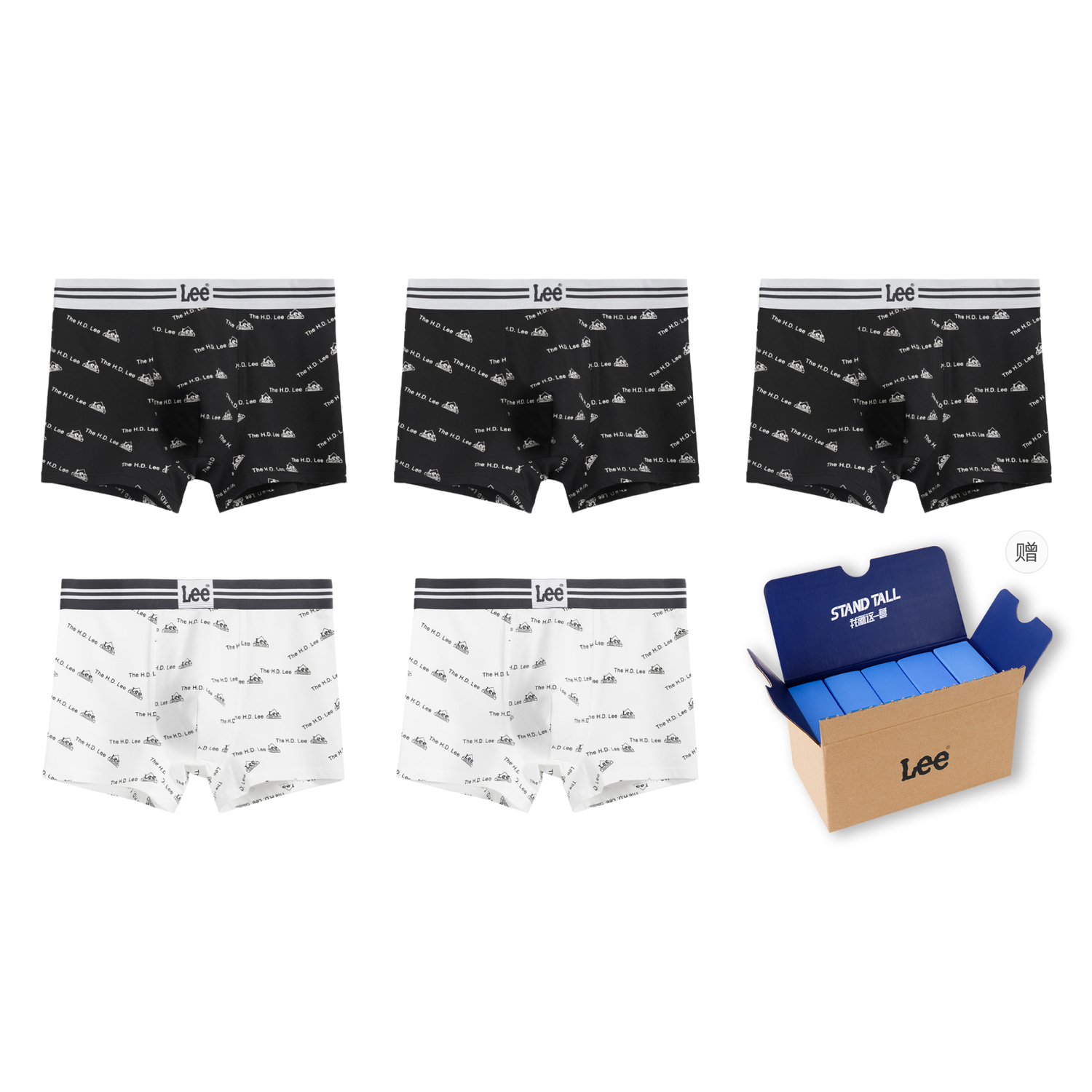 Lee Подарочный набор мужского белья 5 пар
Lee Подарочный набор мужского белья 5 пар