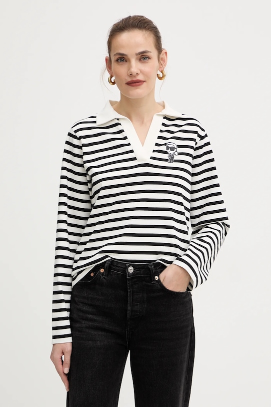 Хлопковый лонгслив IKON Karl Lagerfeld, бежевый
Хлопковый лонгслив IKON Karl Lagerfeld, бежевый