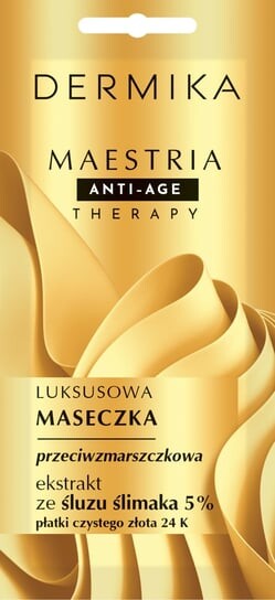 Роскошная маска против морщин с экстрактом слизи улитки 5%, 7г Dermika Maestria 
Роскошная маска против морщин с экстрактом слизи улитки 5%, 7г Dermika Maestria