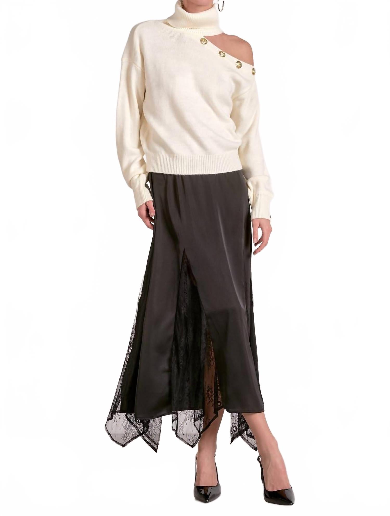 Свитер с открытыми плечами белого цвета Elan, белый
Свитер с открытыми плечами белого цвета Elan, белый