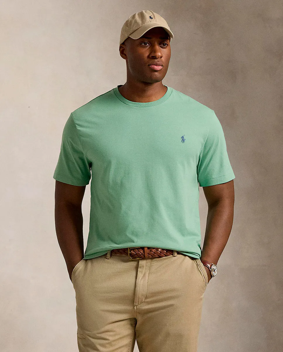 Мужская хлопковая футболка с вышивкой лошади больших размеров Polo Ralph Lauren, цвет Verde Menta
Мужская хлопковая футболка с вышивкой лошади больших размеров Polo Ralph Lauren, цвет Verde Menta