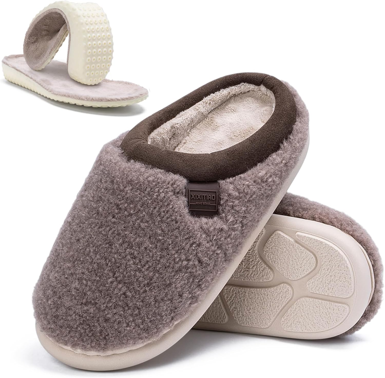 Домашние тапочки HORMAUWORD для женщин и мужчин, мягкие плюшевые тапочки с ворсом, съемные стельки с эффектом памяти и поддержкой свода стопы, серый
Домашние тапочки HORMAUWORD для женщин и мужчин, мягкие плюшевые тапочки с ворсом, съемные стельки с эффектом памяти и поддержкой свода стопы, серый
