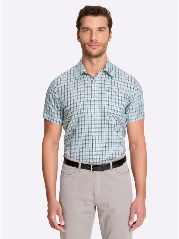 Рубашка с короткими рукавами темно-синего цвета с узором резеда WITT WEIDEN
Рубашка с короткими рукавами темно-синего цвета с узором резеда WITT WEIDEN