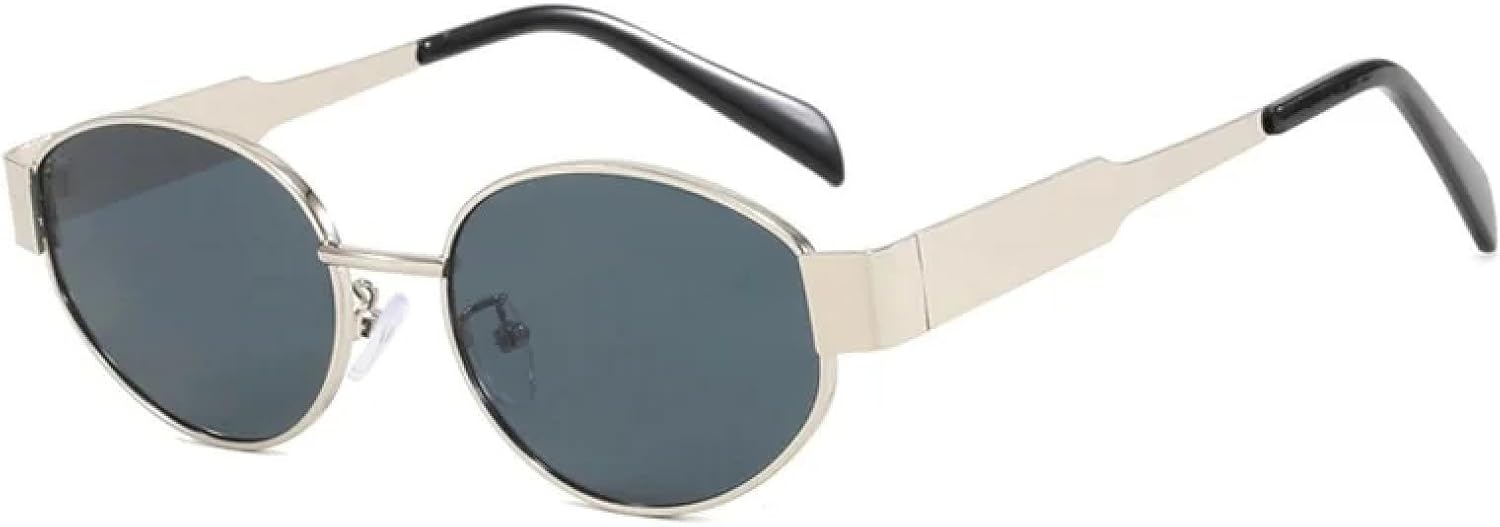 Солнцезащитные очки с защитой от УФ-излучения UV400 | Овальная металлическая оправа | Для женщин и мужчин | Для занятий спортом на открытом воздухе и вождения DSVIGF, Silver Black
Солнцезащитные очки с защитой от УФ-излучения UV400 | Овальная металлическая оправа | Для женщин и мужчин | Для занятий спортом на открытом воздухе и вождения DSVIGF, Silver Black