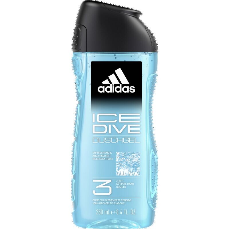 Гель для душа Ice Dive 3в1 adidas, 250 ml
Гель для душа Ice Dive 3в1 adidas, 250 ml