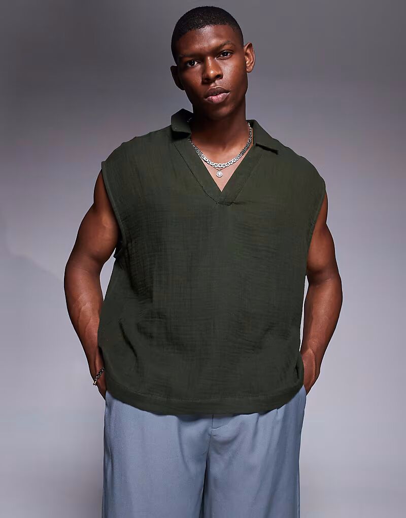 Футболка свободного кроя с длинными рукавами и текстурой ASOS DESIGN зеленого цвета
Футболка свободного кроя с длинными рукавами и текстурой ASOS DESIGN зеленого цвета