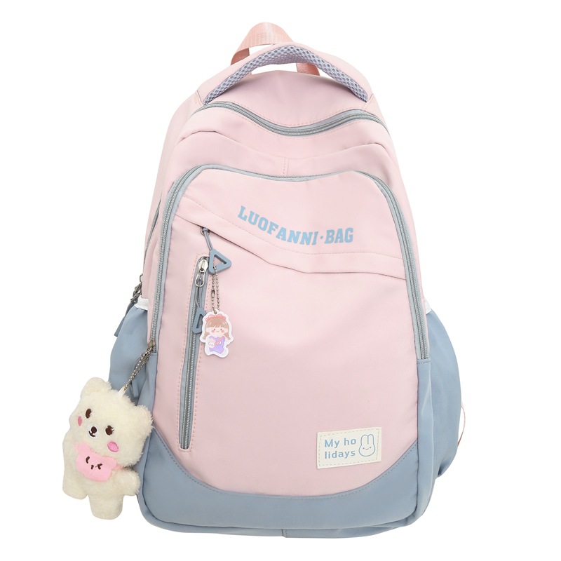 BALANG Нейлоновый рюкзак женский фиолетовый розовый красный синий, Pink+Blush Bear Pendants 
BALANG Нейлоновый рюкзак женский фиолетовый розовый красный синий, Pink+Blush Bear Pendants