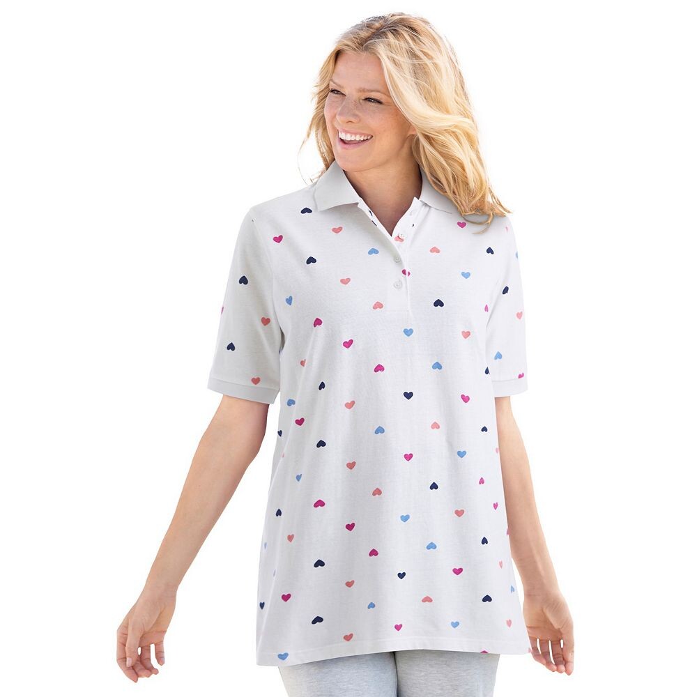 Женщина в женской тунике-поло больших размеров с рукавами до локтя Woman Within, цвет Multi Hearts
Женщина в женской тунике-поло больших размеров с рукавами до локтя Woman Within, цвет Multi Hearts