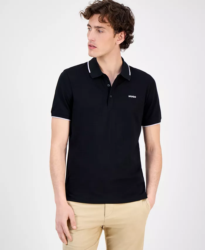 Мужская поло Dinoso с контрастными манжетами Hugo Boss, черный
Мужская поло Dinoso с контрастными манжетами Hugo Boss, черный